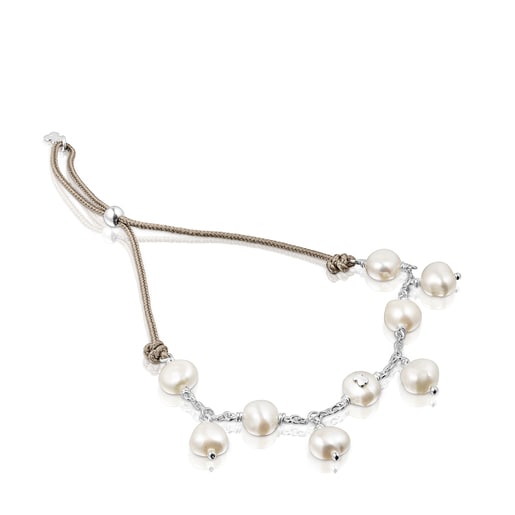 Silver and pearl TOUS Icon Pearl Bracelet | TOUS