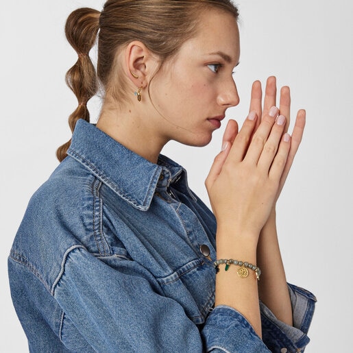 Браслет TOUS Good Vibes из вермеля и темного серебра с лабрадоритами