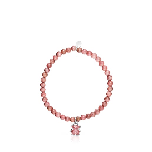 Silver and rhodonite TOUS Icon Color bracelet | TOUS