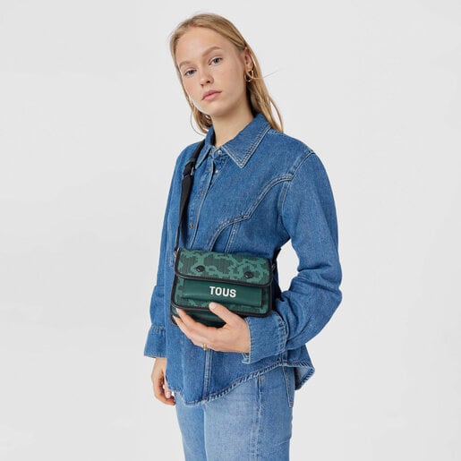 グリーンカラーのスモール・クロスボディバッグ Kaos Pix Audree