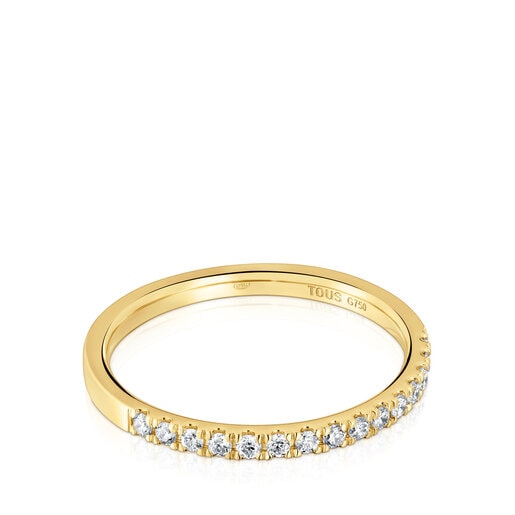 Medium half eternity ring in gold with diamonds Les Classiques | TOUS