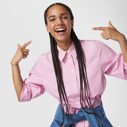 Pendientes de plata y rodonita TOUS Color