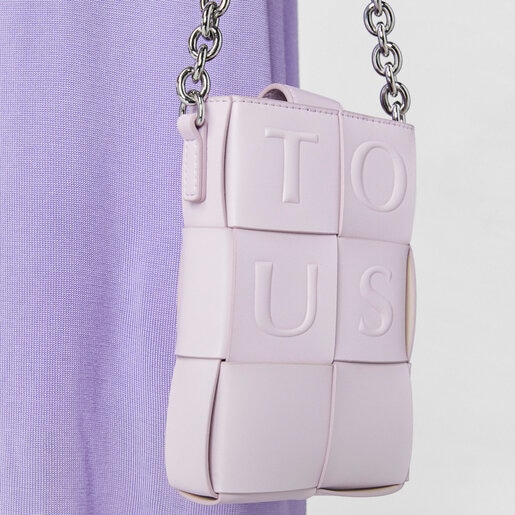 Mini bolso malva y beige TOUS Damas