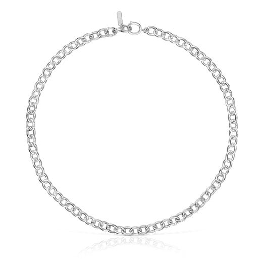 Kurze, 42 cm lange Halskette TOUS Basics aus Silber