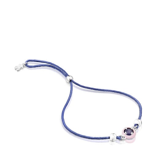 Bracciale in cordino blu con sodalite e smalto TOUS Vibrant Colors