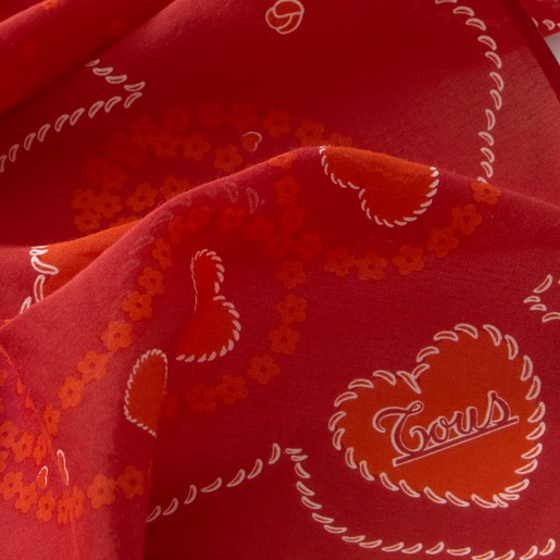 Square red Scarf TOUS Motifs Paisley