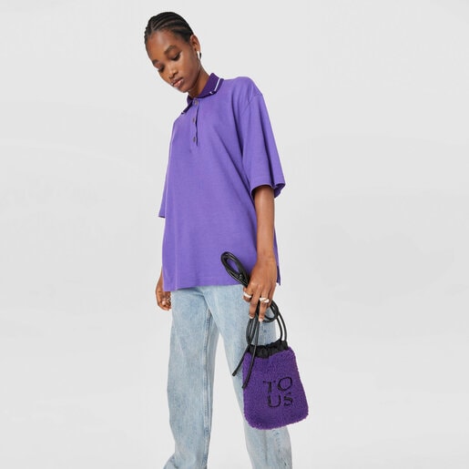 Lilac-colored TOUS Empire Fur Minibag
