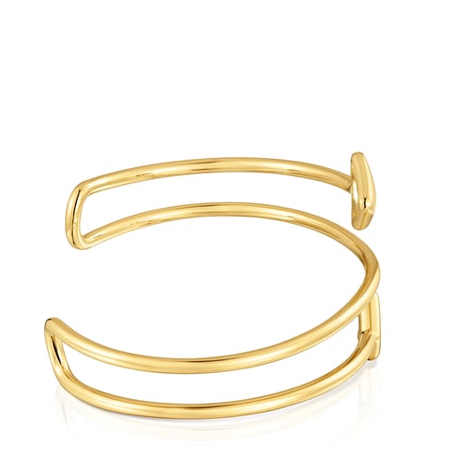 Pulsera esclava con baño de oro 18 kt sobre plata TOUS Flechazo