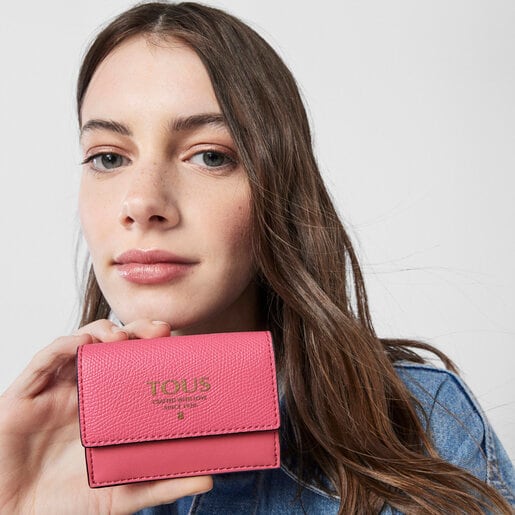 Monedero Flap pequeño rosa TOUS Funny