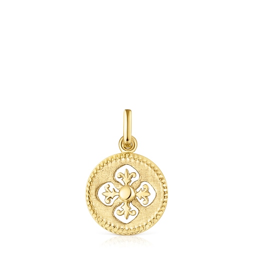 Medalla corona flor de lis amb bany d'or 18 kt sobre plata Tamara Falcó X TOUS