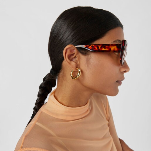 Havana-colored Sunglasses Studs