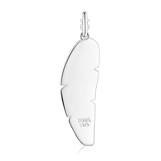 Colgante Fragile Nature hoja de plata