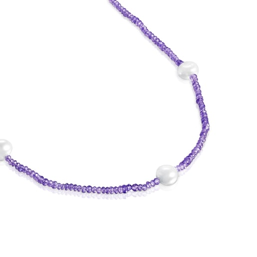 Collier Sea Vibes avec améthystes et perles