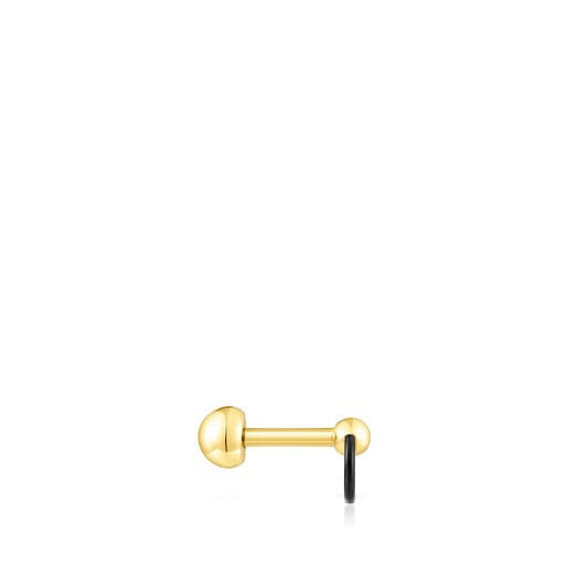 Black- and gold-colored IP steel Plump Piercing