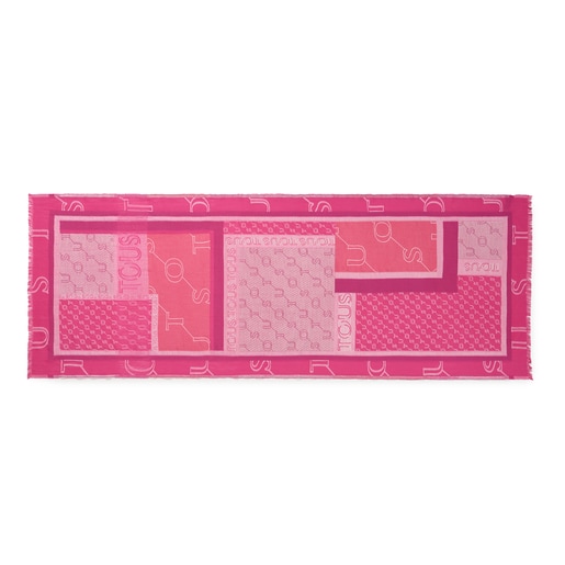 Foulard Script Soft Jacquard fucsia