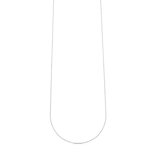 Corrente comprida TOUS Chain em Prata com argolas ovais, 80 cm.