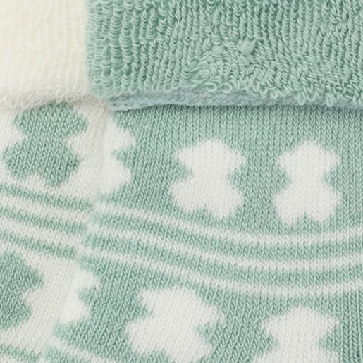 Pack of 2 pairs of baby socks in SSocks green