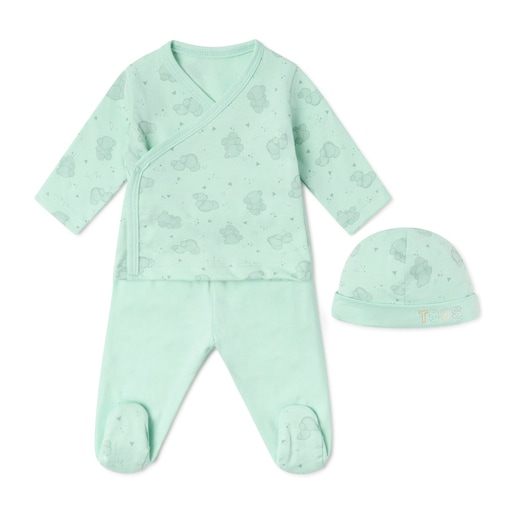 Newborn baby outfit in Pic mist