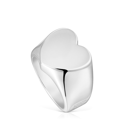 Anello a sigillo con cuore in argento Sweet Dolls