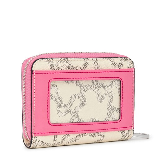Medium beige and pink Kaos Legacy Change purse