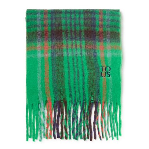 Green TOUS Olympe Check Scarf