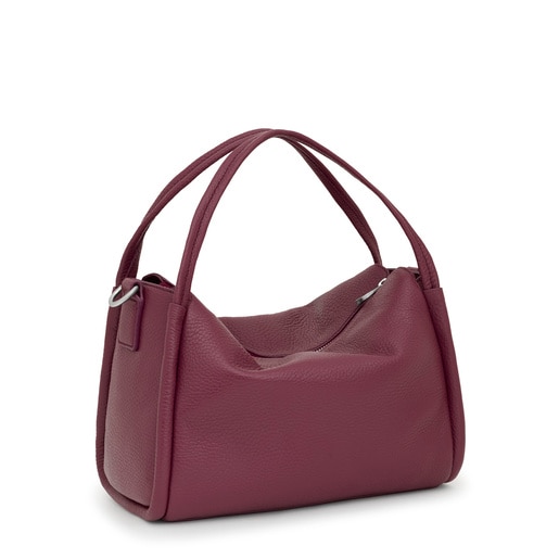 Burgundy leather TOUS Miranda City bag