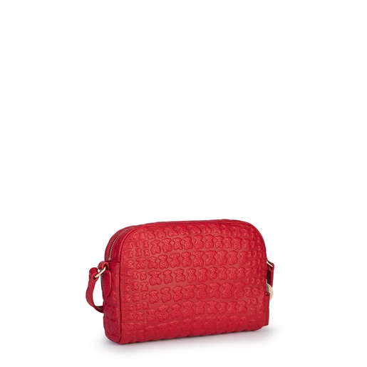 حقيبة Sherton جلدية حمراء Crossbody