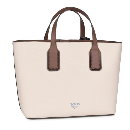 Cabas TOUS Essential petit beige et marron