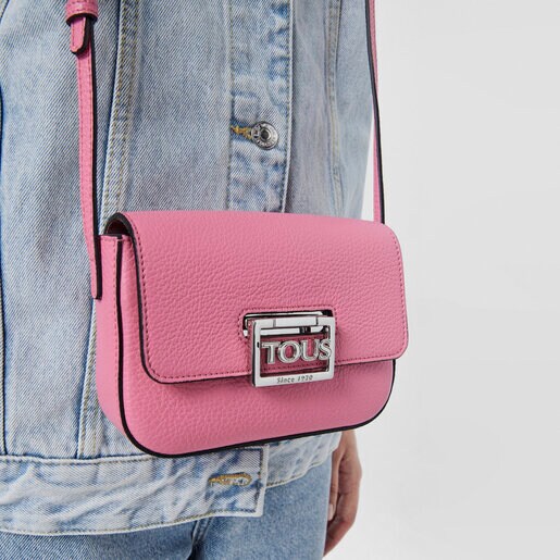 Mini bandolera de piel rosa TOUS Legacy