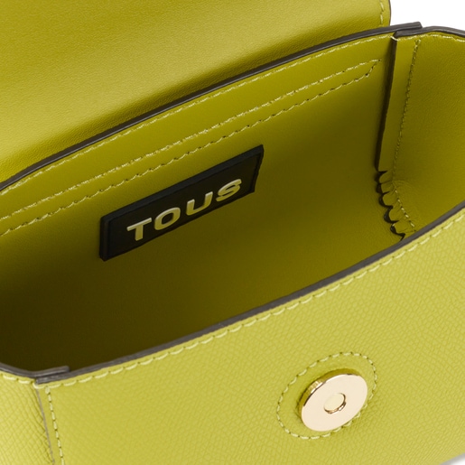 Crossbody mini taška TOUS Sylvia v limetkově zelené barvě