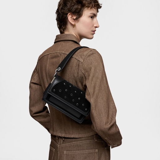 Small black Crossbody bag TOUS Audree Strass