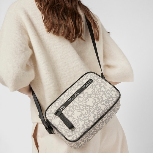 Маленькая бежевo-серая сумка-кроссбоди Kaos Mini Sport