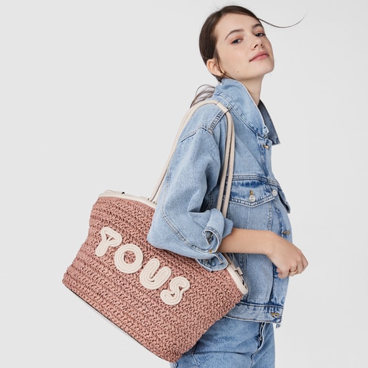 トートバッグ  Craft    L  ピンクベージュ