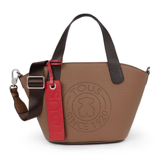 Маленькая сумка-shopping Leissa из коричневой кожи