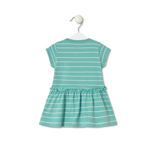 Stripy dress in Casual mist
