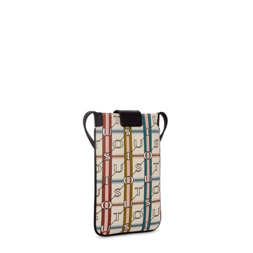 Funda Flat para movil beige y negra TOUS Crossroad