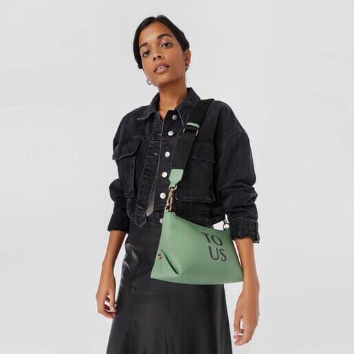 Bandolera de piel caqui TOUS Balloon