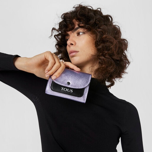Portefeuille TOUS Empire en cuir lilas