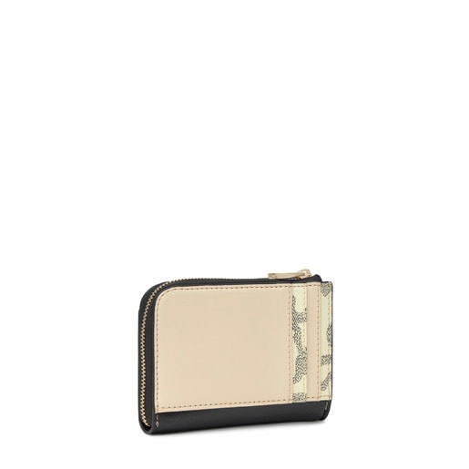 حامل بطاقات وكيس نقود باللون الأسود من تشكيلة TOUS Kaos Icon