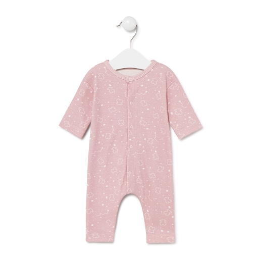 Babygrow com folhos Space Cor-de-Rosa