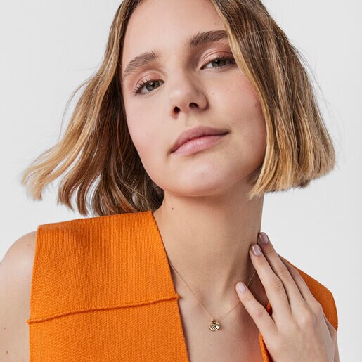 Золотой колье с цветком Fragile Nature с бриллиантами