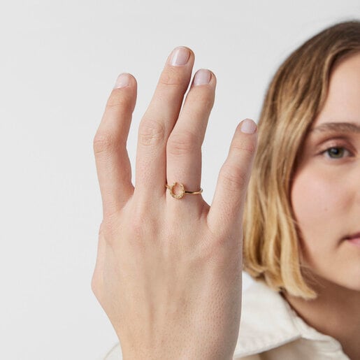 Anillo de oro y diamantes forma herradura TOUS Good Vibes