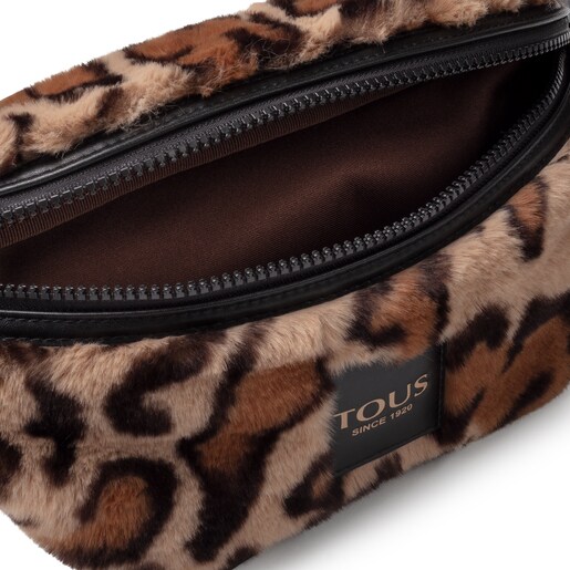 Бежево-черная поясная сумка Amaya Wild