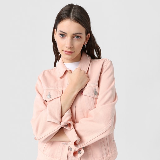 Silver TOUS New Motif Long Earrings with chrome diopside, amethyst and pearls