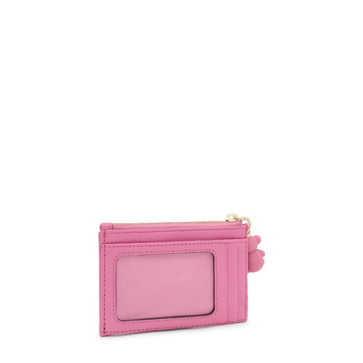 Πορτοφολάκι-θήκη καρτών TOUS Brenda σε σκούρο ροζ χρώμα