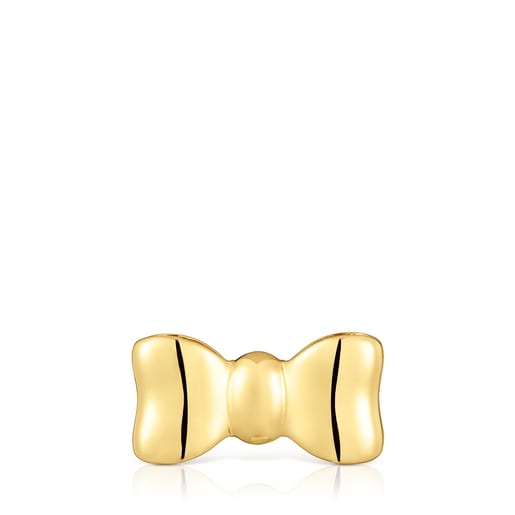 25 mm bow Pendant with 18kt gold plating over silver TOUS Ribbon