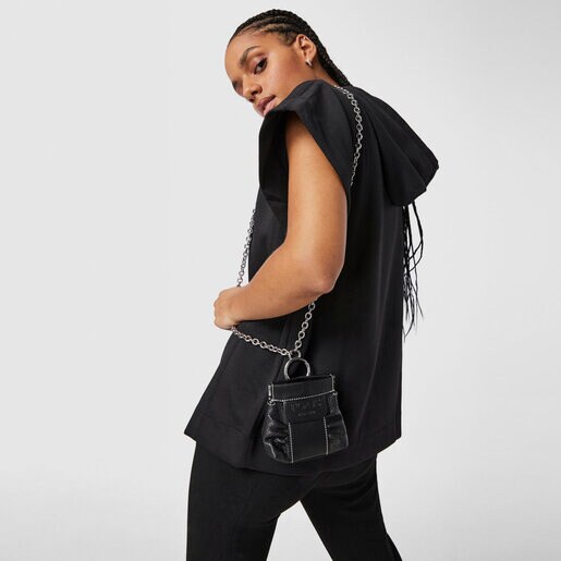 Mini black leather TOUS Empire One-shoulder bag