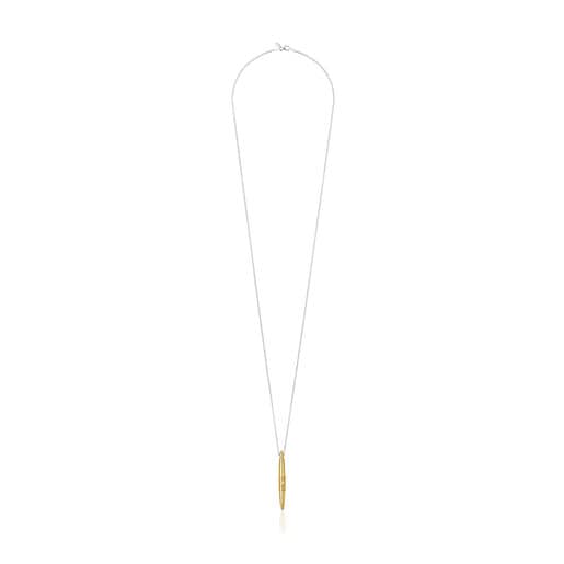 Collier Lure long en argent et argent vermeil