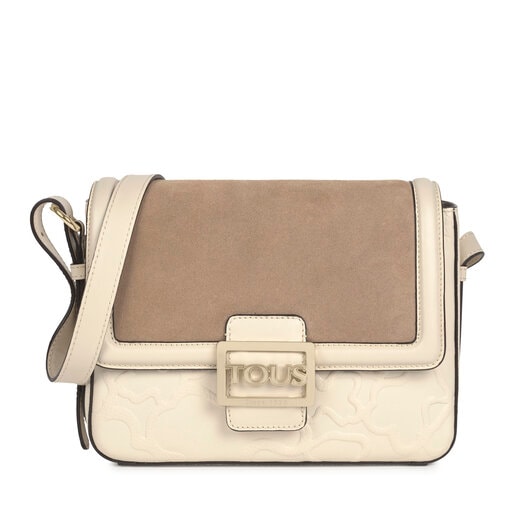 Sac à bandoulière TOUS Icon moyen en cuir beige