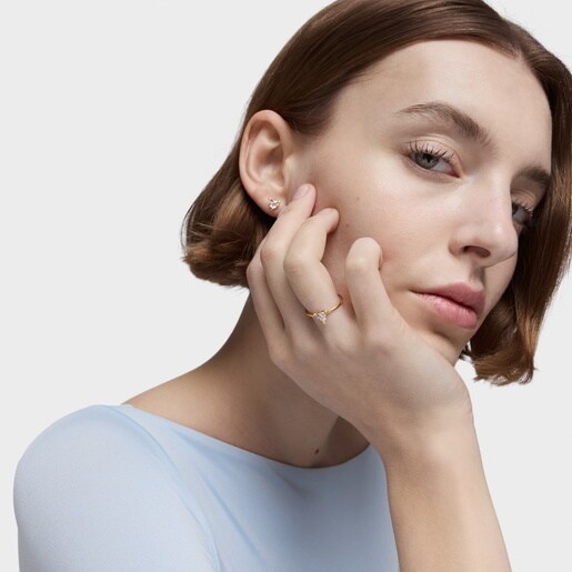 Gold Ring with lab-grown diamond Garden Of Love LGD